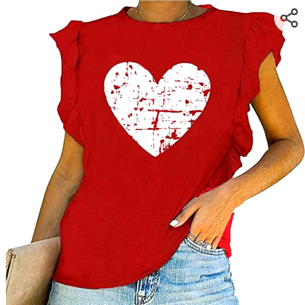 Roshop heart tank top L NWT